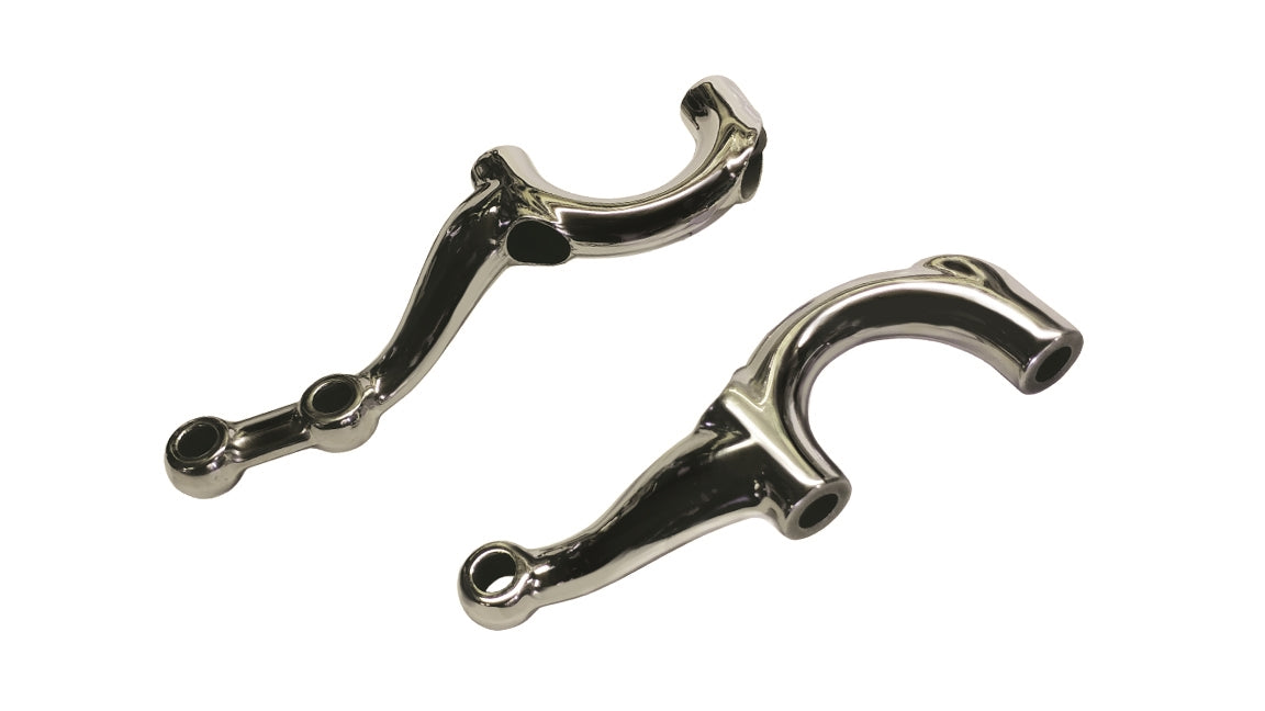 RHD THRU HOLE SPINDLE STEERING ARMS STAINLESS STEEL “POLISHED”