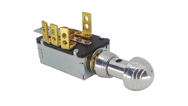 3 POSITION HEADLIGHT SWITCH 1940s STYLE POLISHED