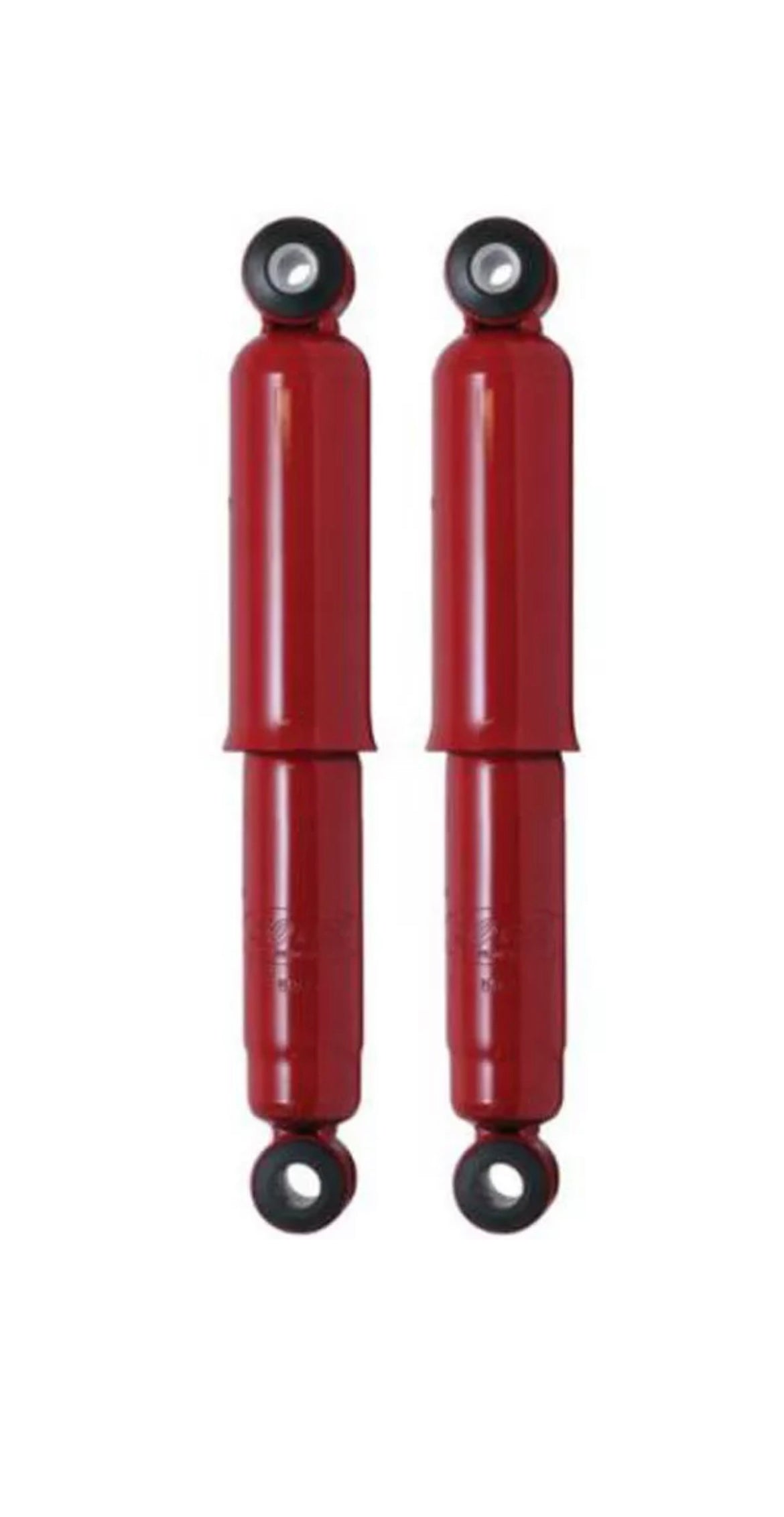 TRADITIONAL STYLE “SHORT” HOTROD SHOCKS WITH DUST COVERS RED