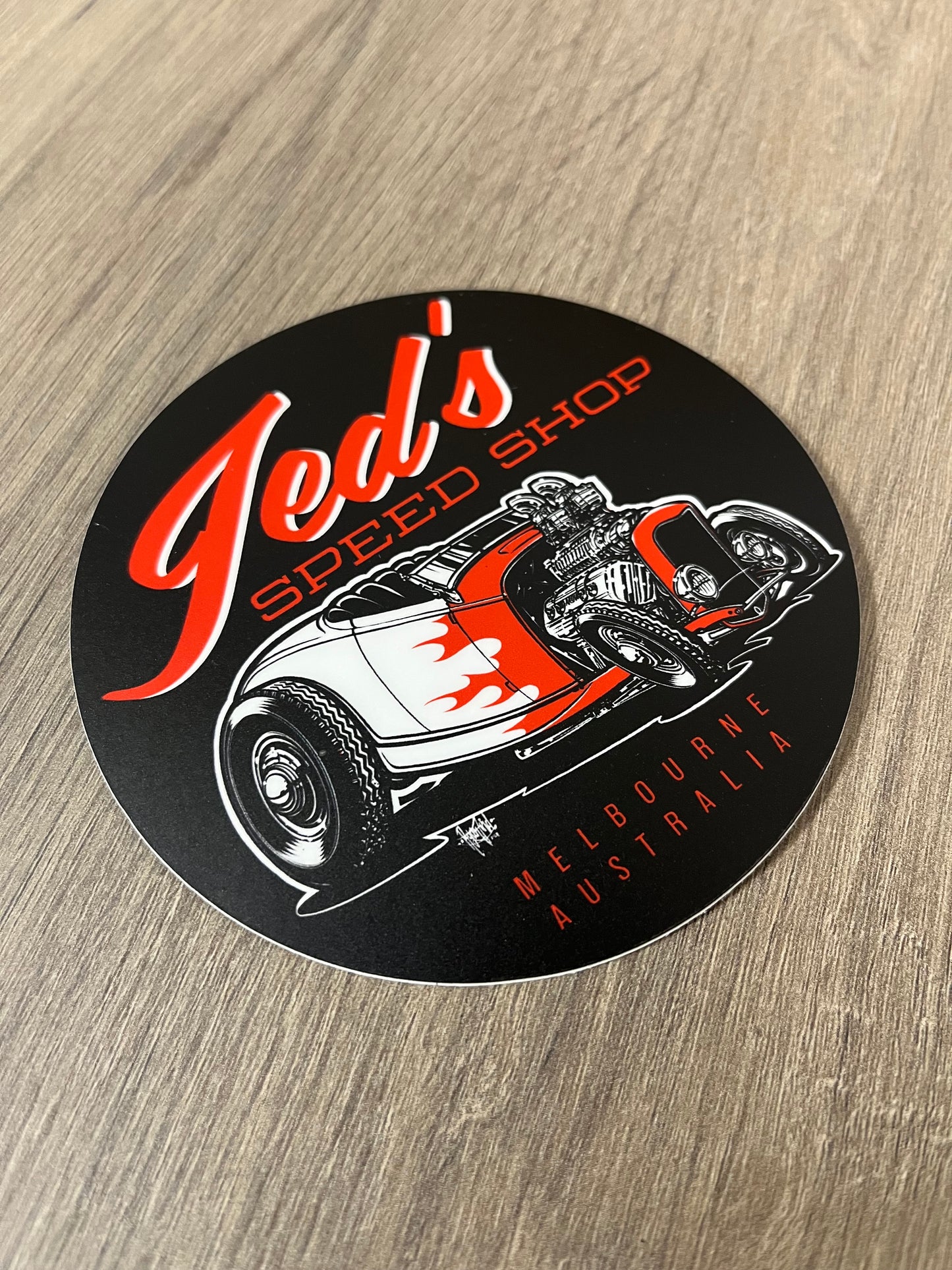 JEDS SPEED SHOP STICKER BLACK